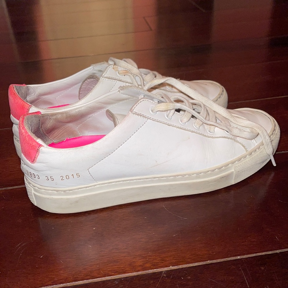 Common projects women’s sneakers size 35 with hot pink